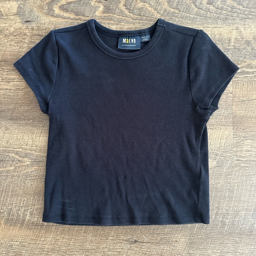 Anthropologie MAEVE women’s  Black Short Sleeve Tee